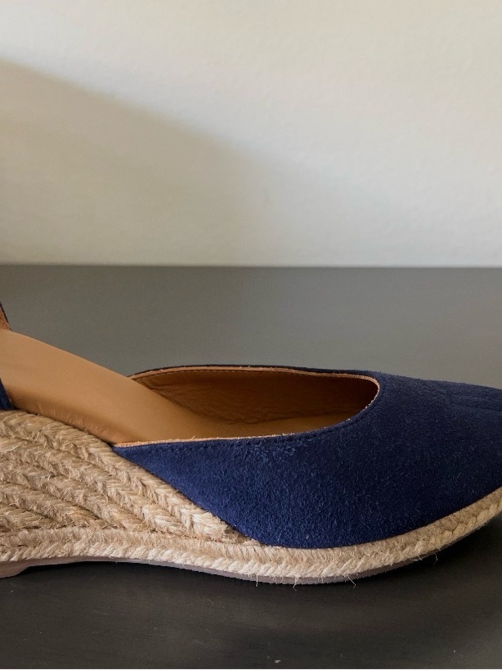Fairfax & Favor Monaco Navy Blue Wedge - Picture 5 of 6